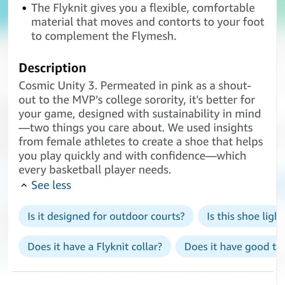Nike Cosmic Unity 3 'Aja Wilson' Basketball Shoes - Picture 11 of 13
